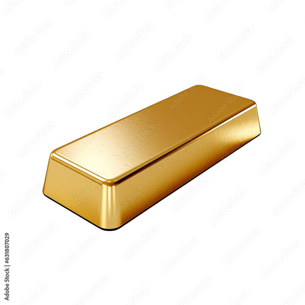 Gold bar on a transparent backround, with transparent effect. Gold bar on a transparent backround, with transparent effect.