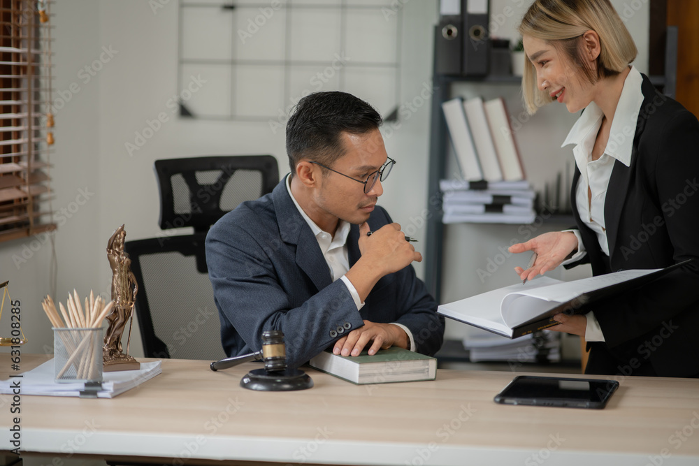 Lawyers having Concepts of Legal services at the law office work Legal advice online on computer labor law Lawyers having Concepts of Legal services at the law office work Legal advice online on computer labor law