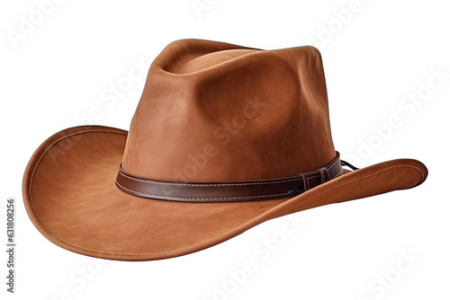 A cowboy hat isolated on transparent background - Generative AI