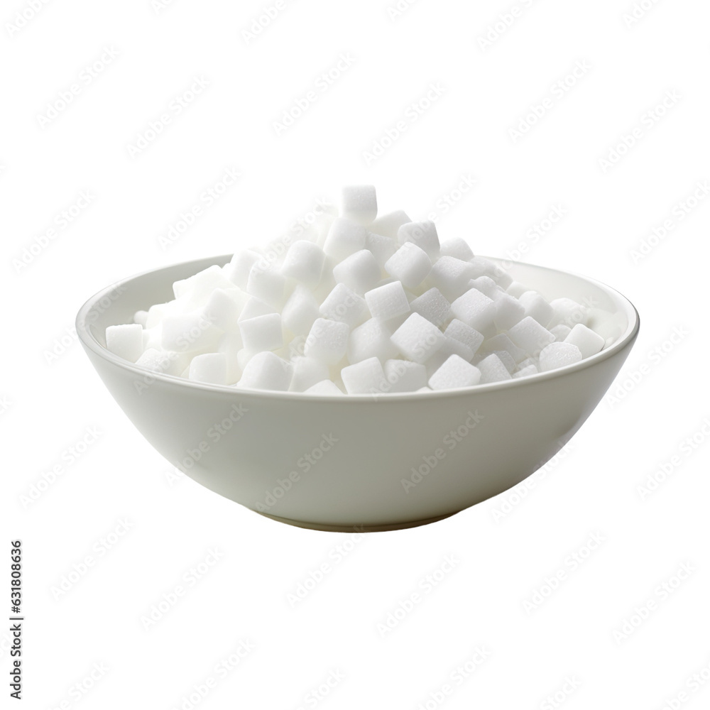 Bowl of sweetener on transparent backround. Selective focus. Bowl of sweetener on transparent backround. Selective focus.