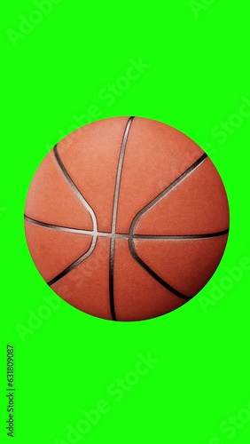 Vertical Loop Basketball ball 4k chromakey photo