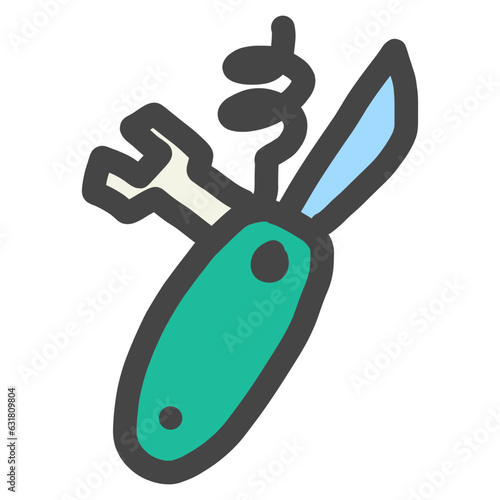 pocket knife illustration vector