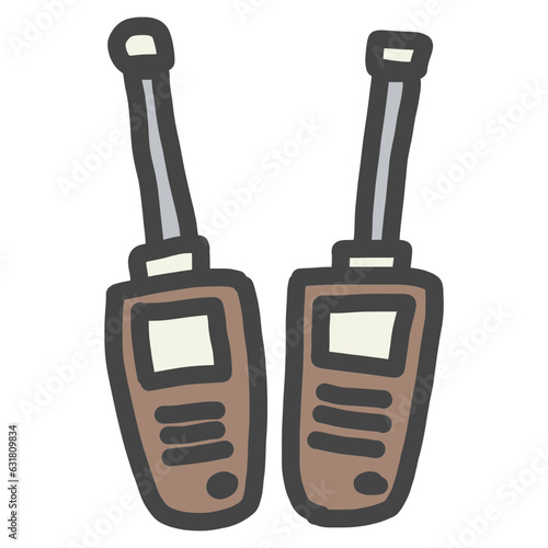 walkie talkie illustration vector