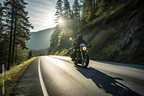 Biker on the road