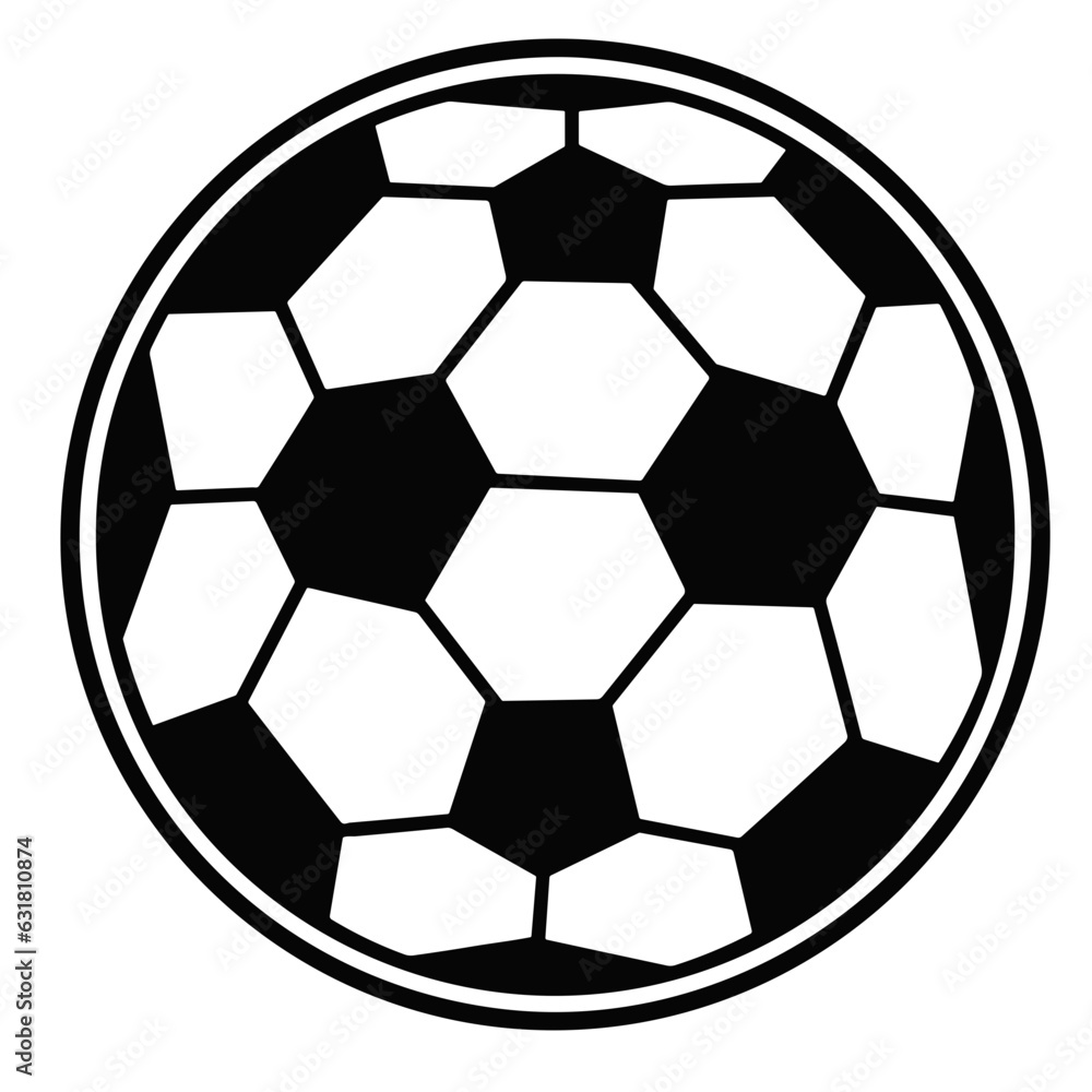 Vector Soccer Ball Icon on White Backgrounds Vector Soccer Ball Icon on White Backgrounds