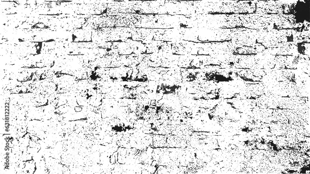 Obraz premium Grunge black and white texture. Pattern of an old worn surface. Dirty city background