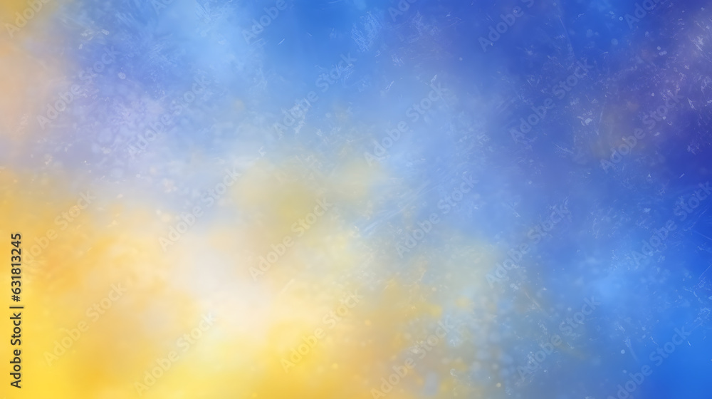 Generative AI : Abstract blurred gradient mesh background in Royal Blue and Yellow colors. Colorful smooth banner template. Easy editable soft colored vector illustration