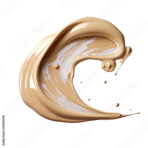 Cosmetic cream splashing with liquid foundation element.