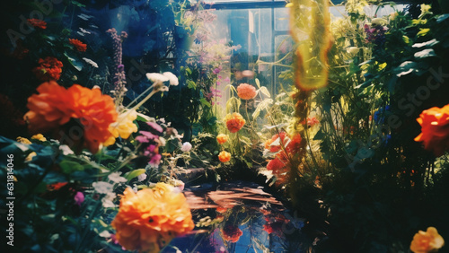 A garden with beautiful flowers, a dreamy atmosphere © 대연 김