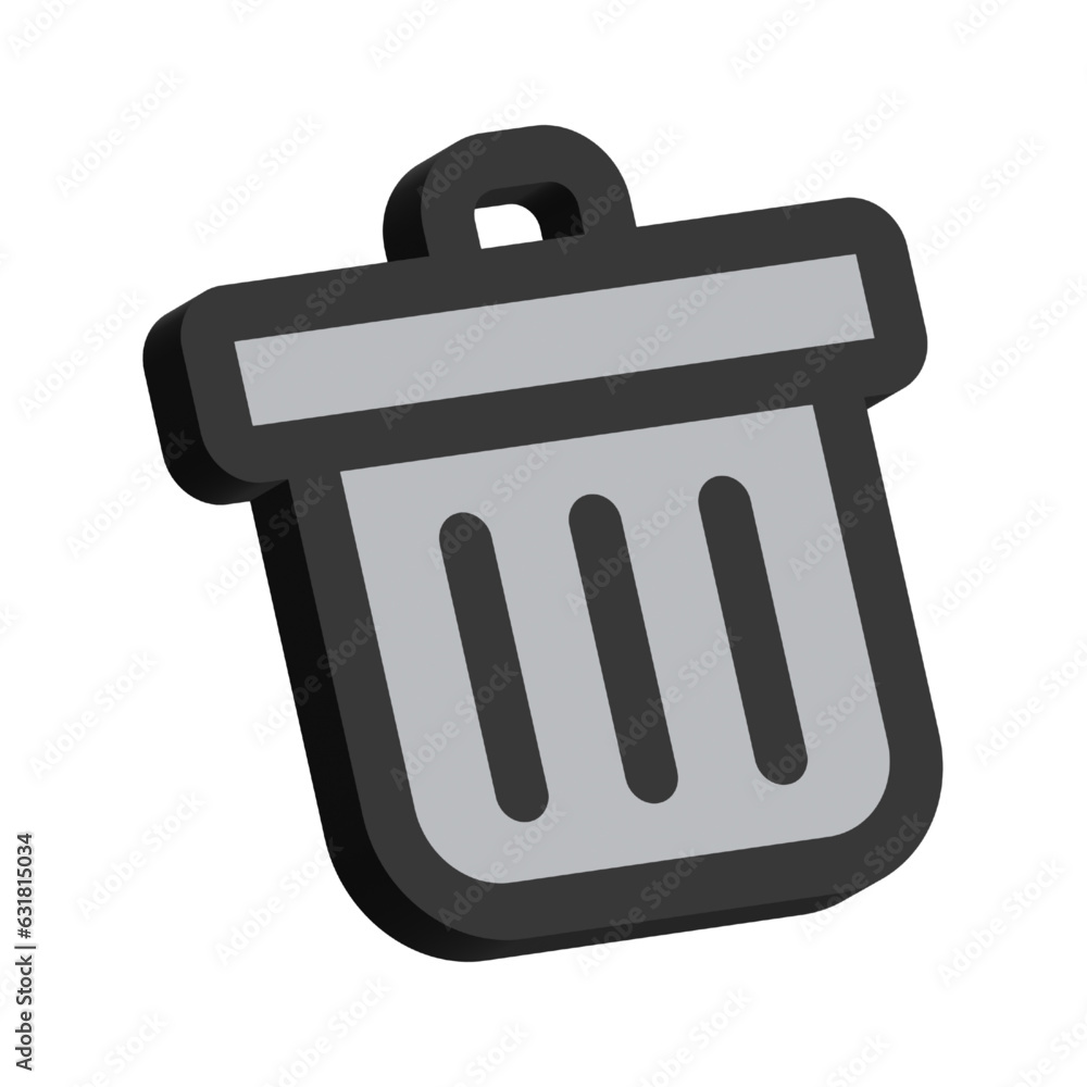 3D Illustration of Trash Can Isolated on White Background
3D Illustration of Trash Can Isolated on White Background