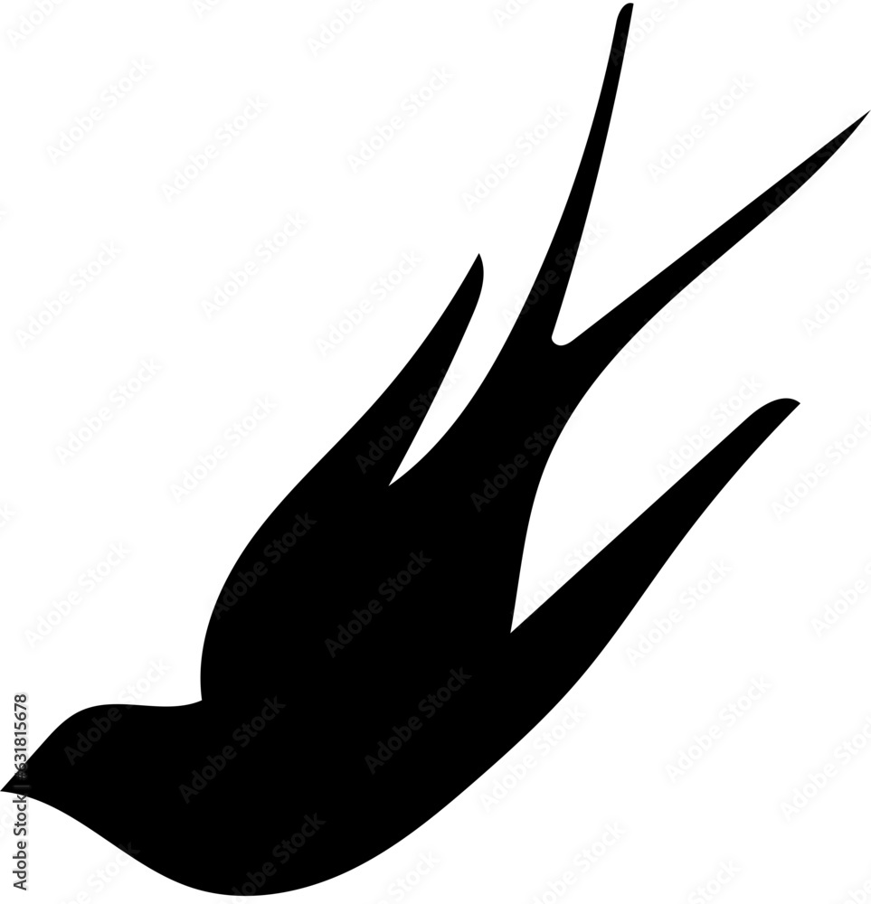 silhouette of a swallow vector silhouette of a swallow vector