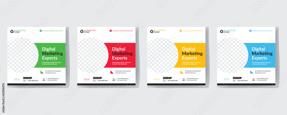 Digital marketing agency social media post template design. Modern corporate banner, poster & flyer with abstract geometric background. Online or web business promotion banner with company logo. Digital marketing agency social media post template design. Modern corporate banner, poster & flyer with abstract geometric background. Online or web business promotion banner with company logo.