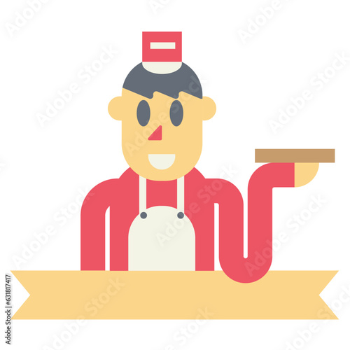 waitress illustration vector