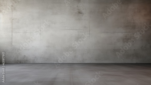 old antique concrete wall and grey concrete floor background © ANEK