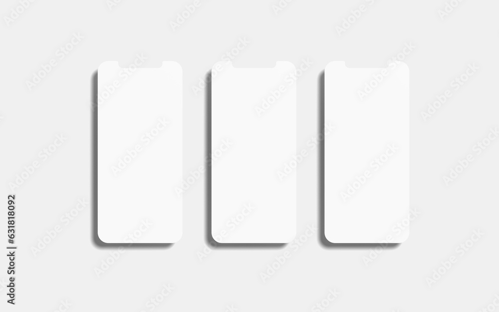 Screen Phone mockup on a white background Screen Phone mockup on a white background