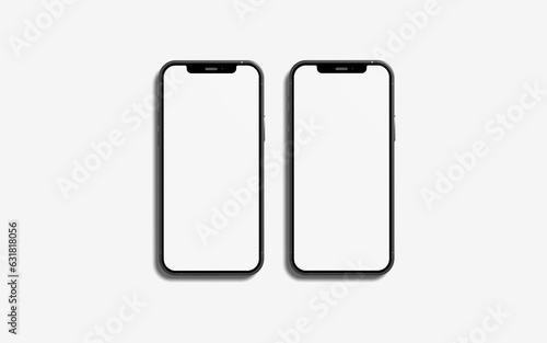 Two Phone screen mockup on a white background