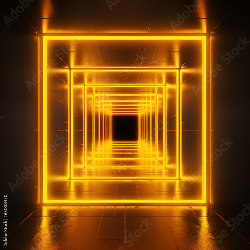 Wallpaper Mural Door, passage, portal - neon colors, geometric shapes, lasers, light, clouds – To have a choice - created with Generative AI technology Torontodigital.ca
