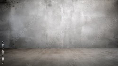 old antique concrete wall and grey concrete floor background