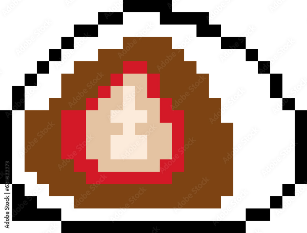 Daifuku cartoon icon in pixel style Daifuku cartoon icon in pixel style