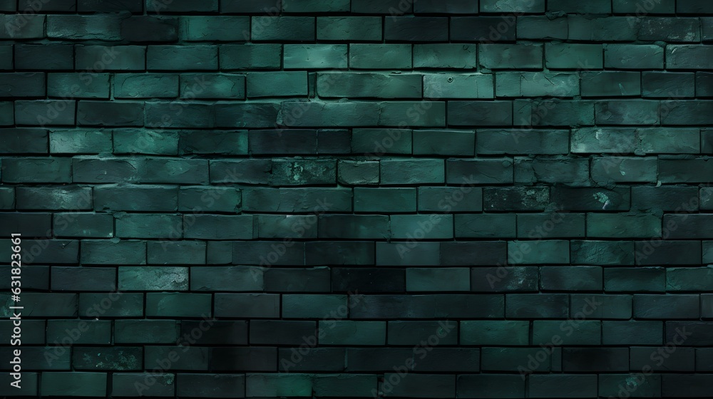 Close Up of a Brick Wall in dark green Colors. Vintage Background
Close Up of a Brick Wall in dark green Colors. Vintage Background