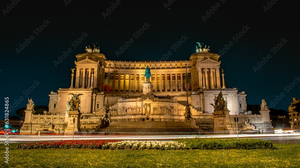 Shot of the Victor Emmanuel II National Monument called Altar of the Fatherland, Italy