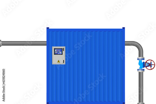 Gas distribution point. Control point of the gas station.