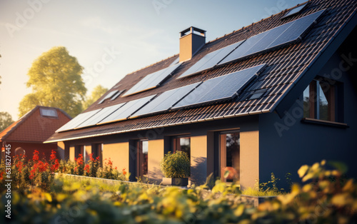 Wallpaper Mural Eco-Friendly Residential Building with Solar Panels Torontodigital.ca