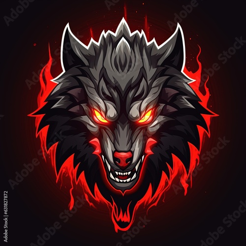 Wolf esport mascot logo, Fox gaming logo with best quality