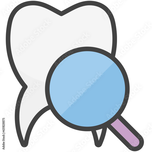 dental oral  examination magnifier colored