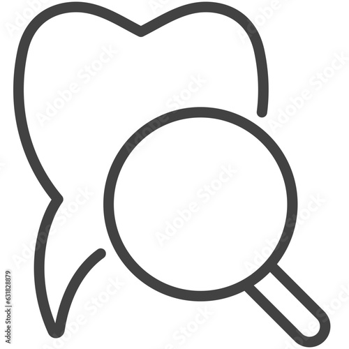 dental oral  examination magnifier line