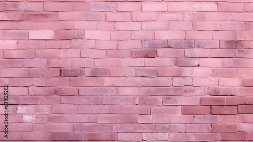 Close Up of a Brick Wall in pink Colors. Vintage Background 