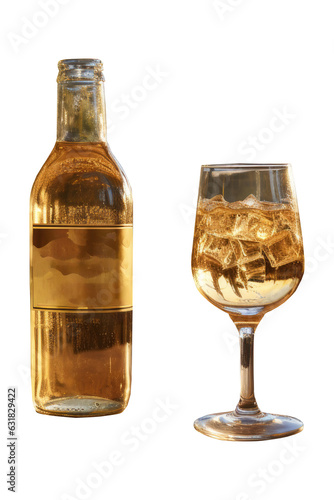 Beer glass isolated on transparent background. Generative Ai