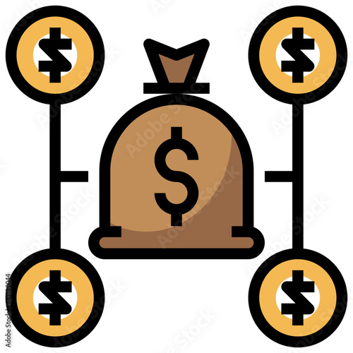 money line icon,linear,outline,graphic,illustration