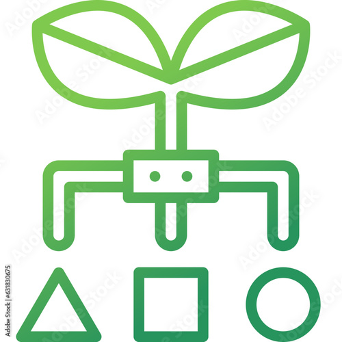 management gradient line icon