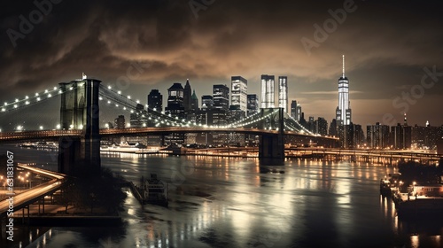 Captivating New York City Skyline Wallpaper  Generative AI