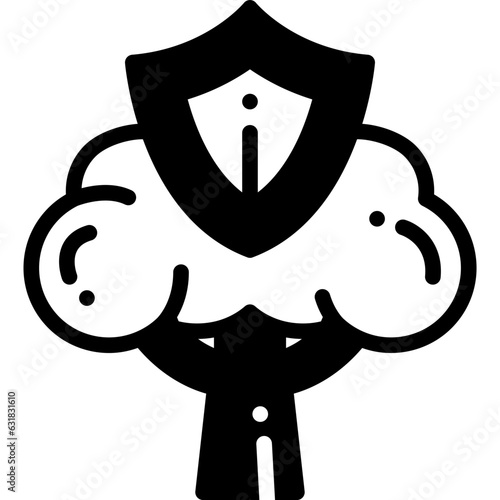 save nature solid line icon