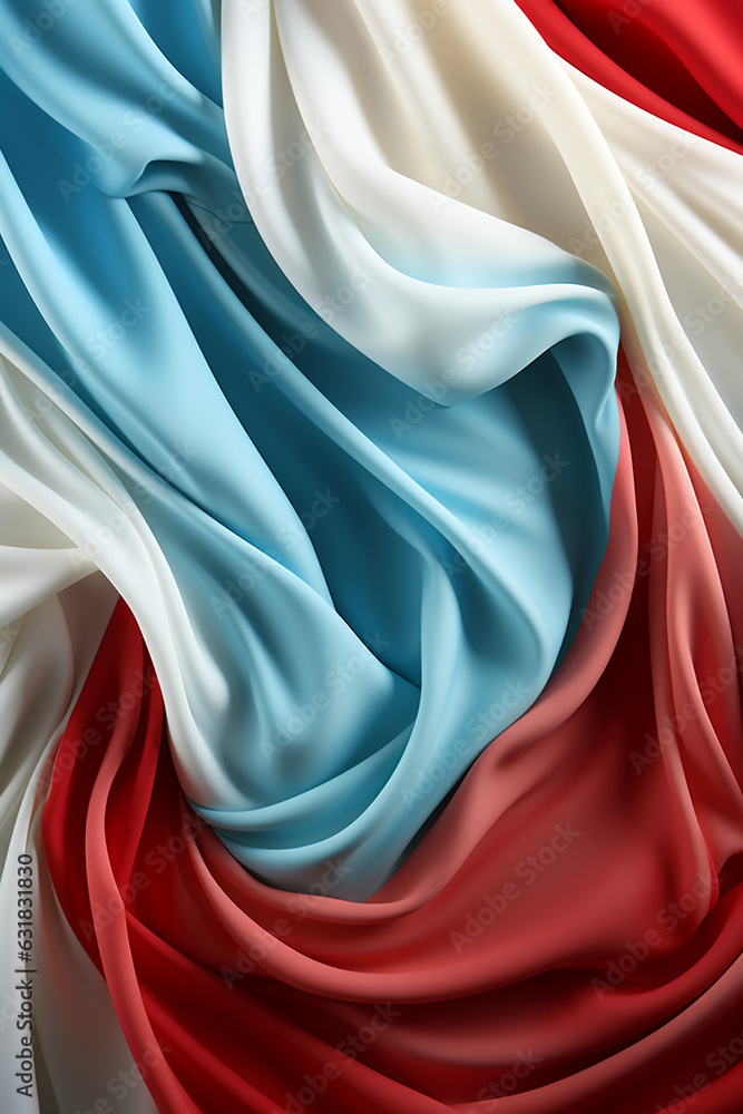 Blue, white and red seamless background. AI generative