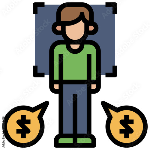 kyc line icon,linear,outline,graphic,illustration