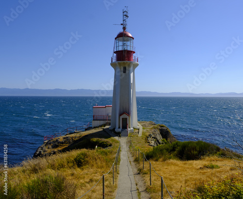 Sheringham Point Lighthouse is located on Vancouver Island, British Columbia, Canad?.