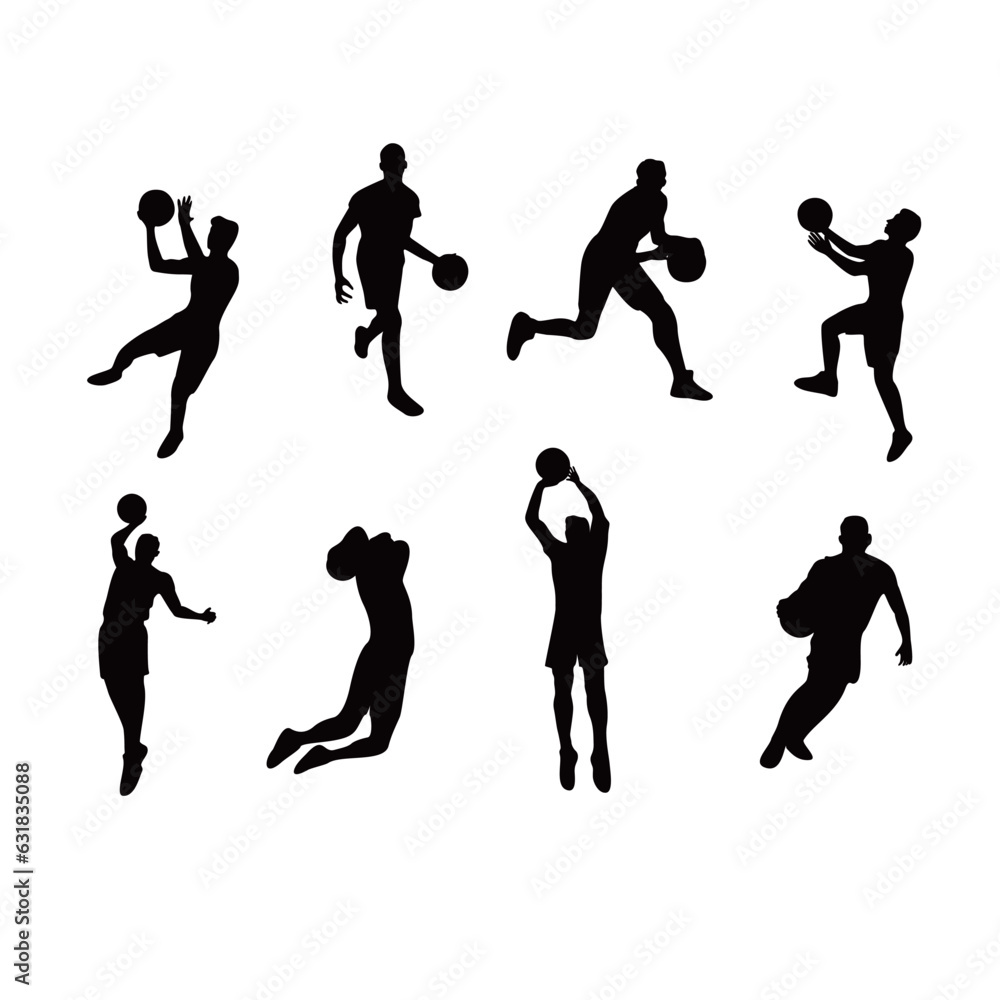 basketball player silhouette design. sport man sign and symbol.