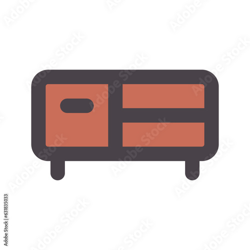 sideboard flat line icon