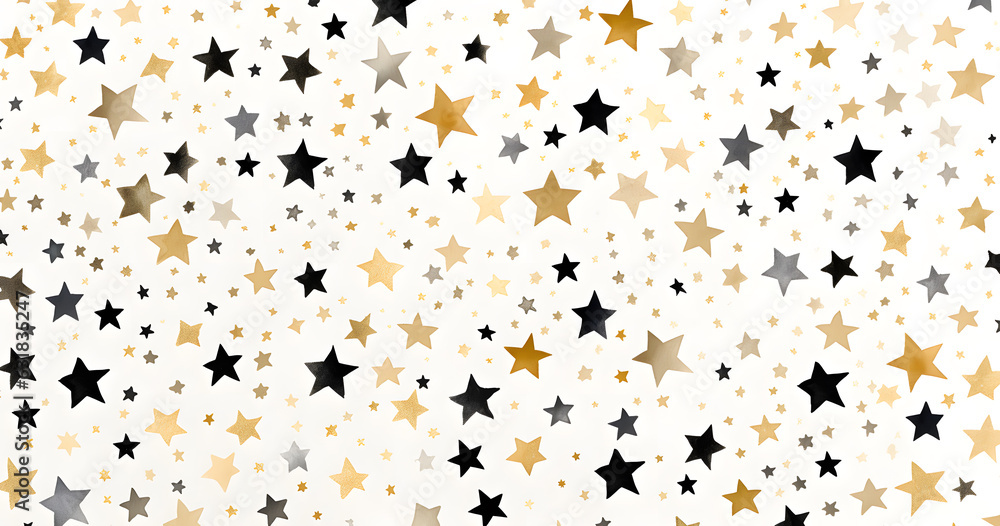 Gray and gold stars on white background. Flat design Gray and gold stars on white background. Flat design