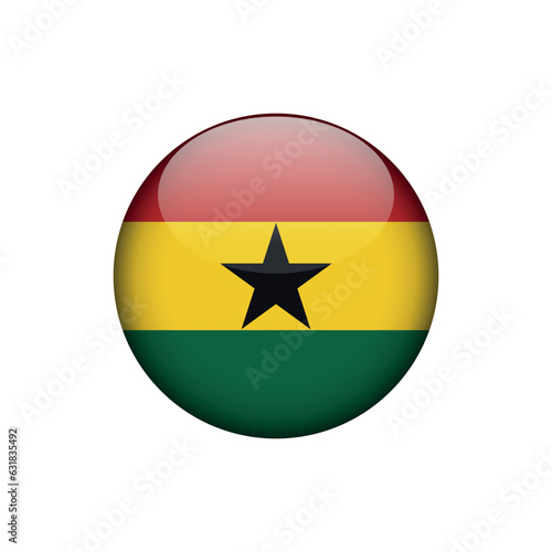 Free Download Ghana Flag Circle Button Vector Template - GFXLoad