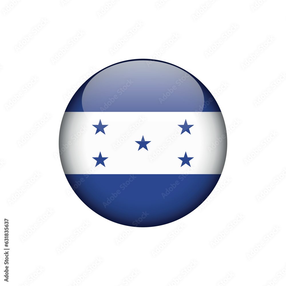 Honduras Flag Circle Button Vector Template Honduras Flag Circle Button Vector Template
