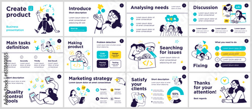 Presentation and slide layout background. Design template with business people. Use for business annual report, flyer, marketing, leaflet, advertising, brochure, modern style. Vector