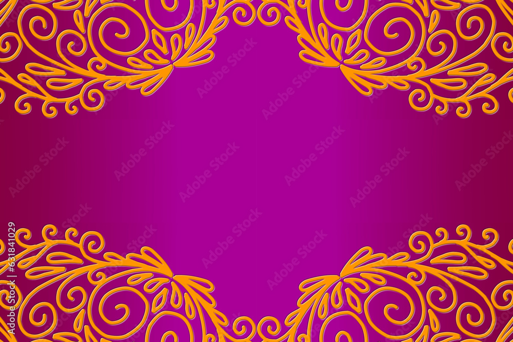custom made wallpaper toronto digitalLuxurious 3D emboss nature batik ethnic dayak gradient flower and leaf art design for wedding presentation template