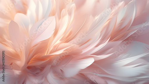 Many white feathers on pink background artistic wallpaper