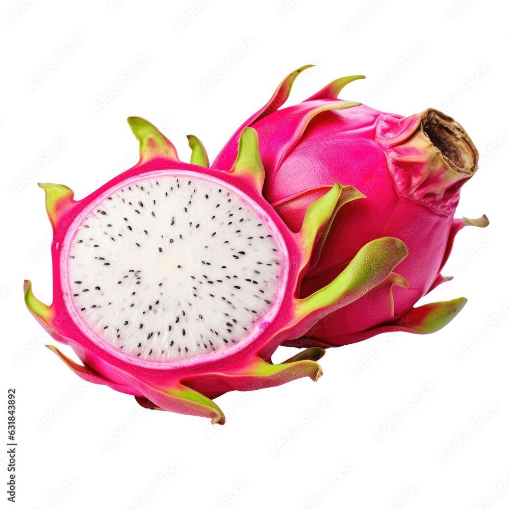 Dragon fruit on transparent backround. Dragon fruit on transparent backround.