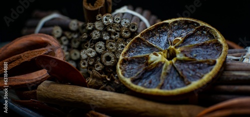 Closeup of dried fruit