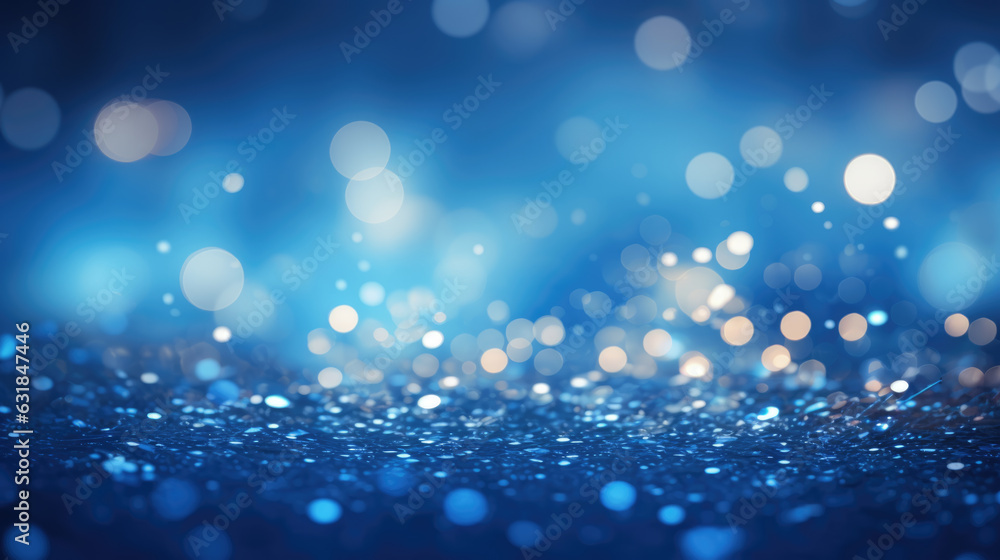 Blue bokeh background. Created with Generative AI technology. Blue bokeh background. Created with Generative AI technology.